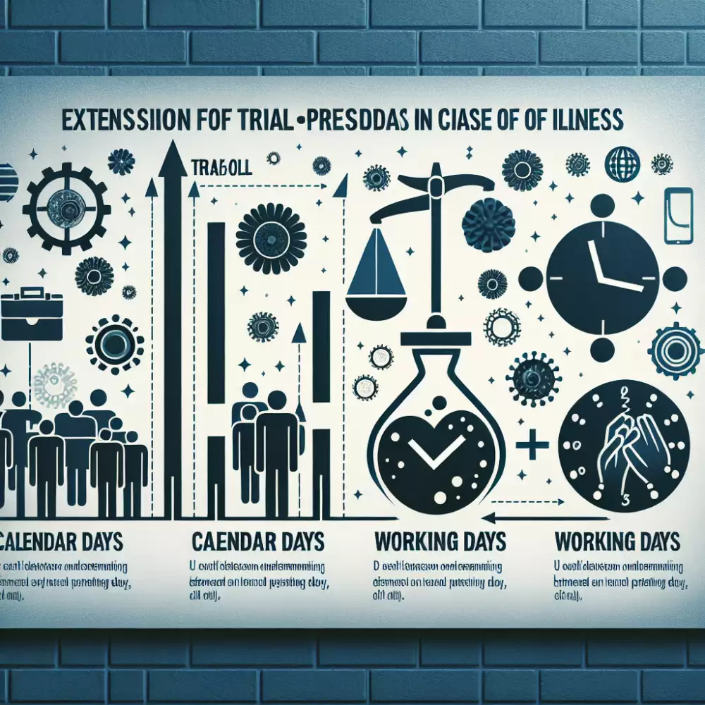 prodloužení zkušební doby o nemoc kalendářní nebo pracovní dny